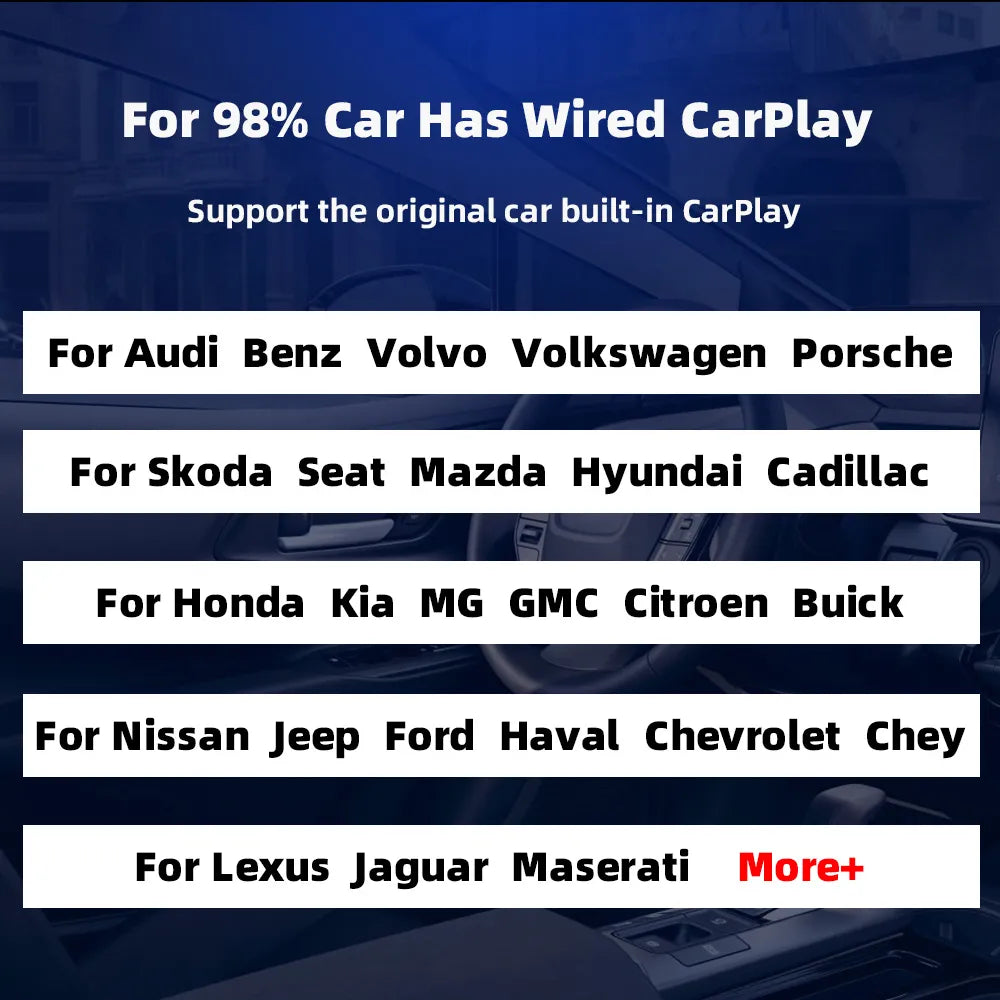 EKIY Adattatore Wireless Apple CarPlay SOLO iPhone