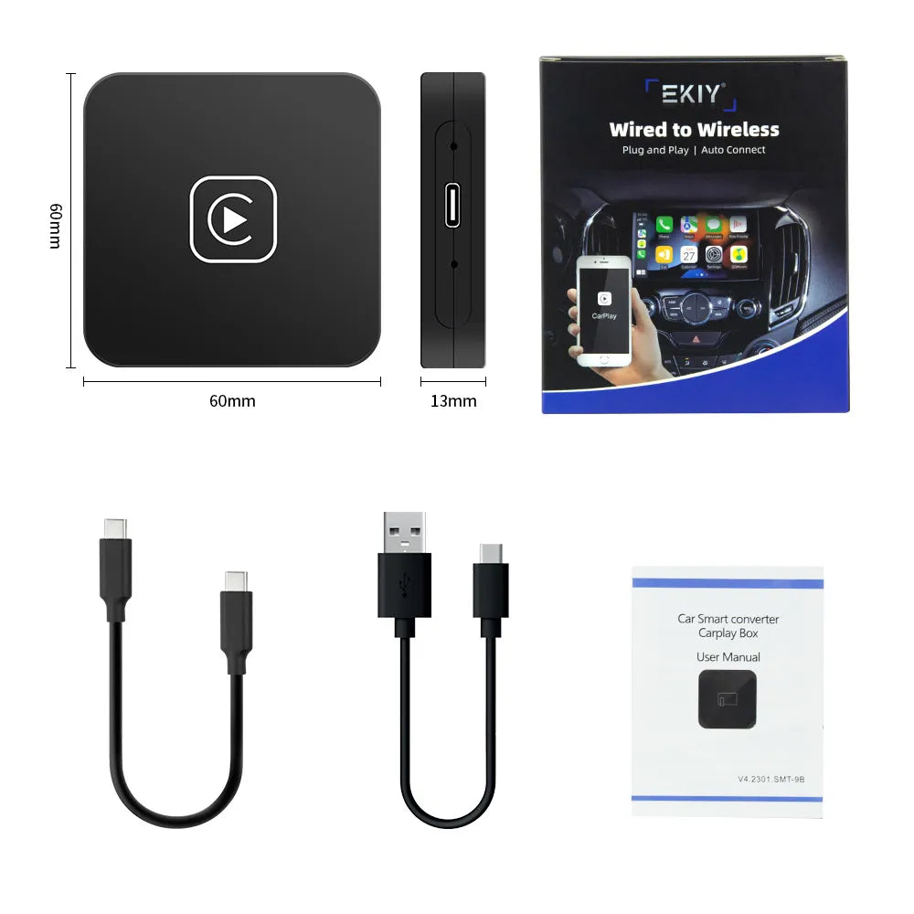 EKIY Adattatore Wireless Apple CarPlay SOLO iPhone