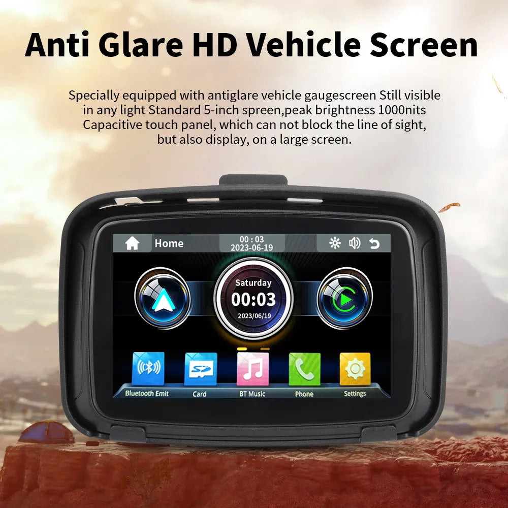 Navigatore Apple Carplay/Android Auto 5" IPX7 EKIY C5