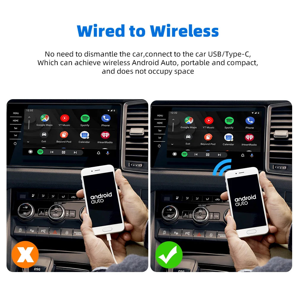 EKIY Adattatore Wireless Android Auto SOLO Android